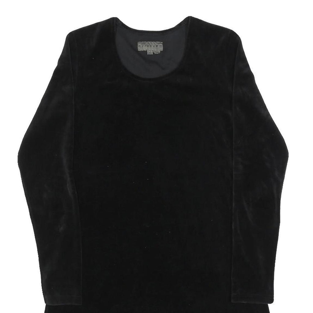 JIGSAW Womens Black Day Dress Polyester Blend Long Sleeve S Simple Classic