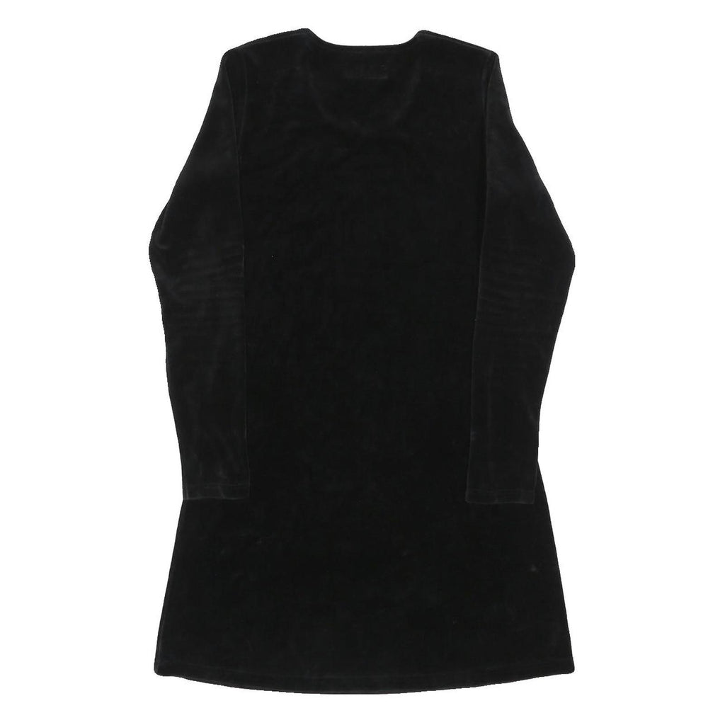 JIGSAW Womens Black Day Dress Polyester Blend Long Sleeve S Simple Classic