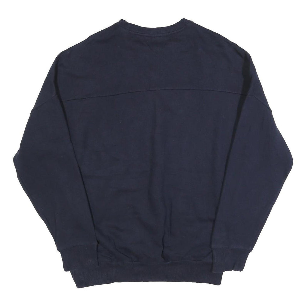 ADIDAS Mens Black Crew Neck M Sweatshirt Logo Print Cotton Blend Casual