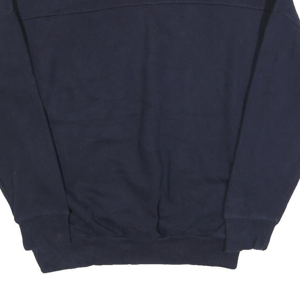 ADIDAS Mens Black Crew Neck M Sweatshirt Logo Print Cotton Blend Casual