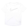 NIKE Boys White Short Sleeve Crew Neck Logo T-Shirt L Polyester Blend