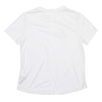 NIKE Boys White Short Sleeve Crew Neck Logo T-Shirt L Polyester Blend