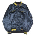 PLA-JACK Mens Navy Blue & Yellow Baseball Champion Satin Button Jacket XL