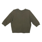 SANDRO Womens Green Crew Neck S Bobcat Graphic Cotton Blend Sweatshirt