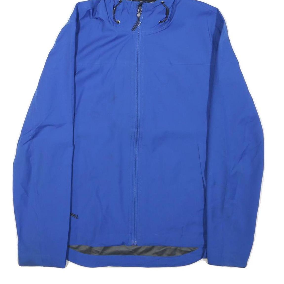 NAUTICA Mens Blue Jacket S Polyester Blend Plain Zip Hooded Lightweight Casual