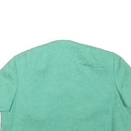 Womens Blue Polyester Blend Short Sleeve Crop Jacket XXS Jacquard Pattern