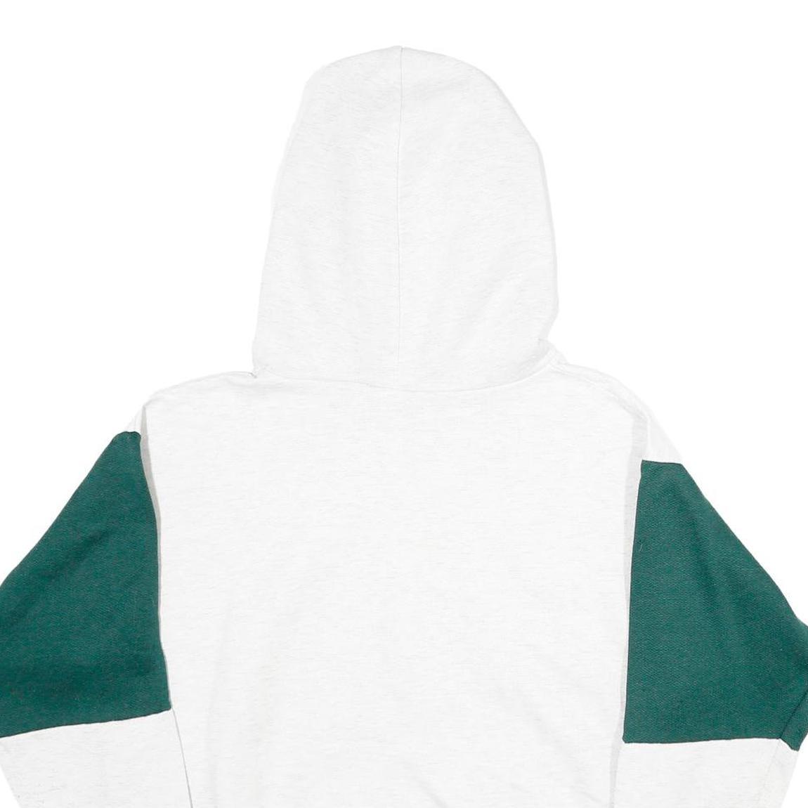 Mens White & Green San Francisco Graphic Pullover Hoodie M Cotton Blend Casual
