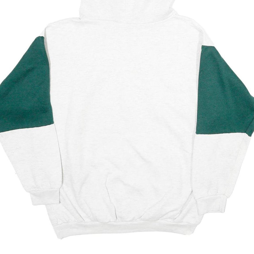 Mens White & Green San Francisco Graphic Pullover Hoodie M Cotton Blend Casual
