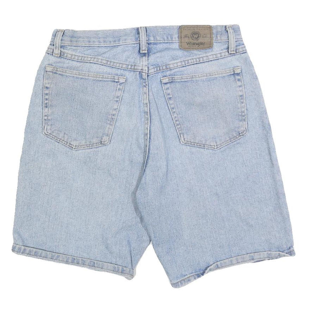 WRANGLER Mens Shorts Blue Casual Denim L W33 Light Wash