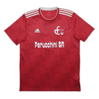 ADIDAS Les Bois Mens Red Graphic T-Shirt L Short Sleeve Crew Neck Performance