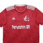 ADIDAS Les Bois Mens Red Graphic T-Shirt L Short Sleeve Crew Neck Performance