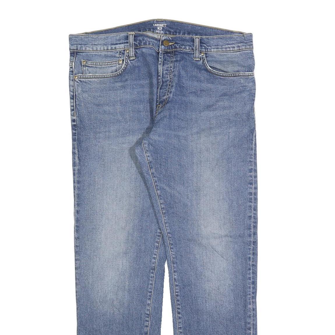 CARHARTT Mens Jeans Blue Regular Straight Denim Medium W37 L32 Classic Workwear