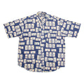 NAUTICA Mens Shirt Blue Crazy Pattern XL