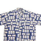 NAUTICA Mens Shirt Blue Crazy Pattern XL