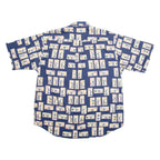 NAUTICA Mens Shirt Blue Crazy Pattern XL