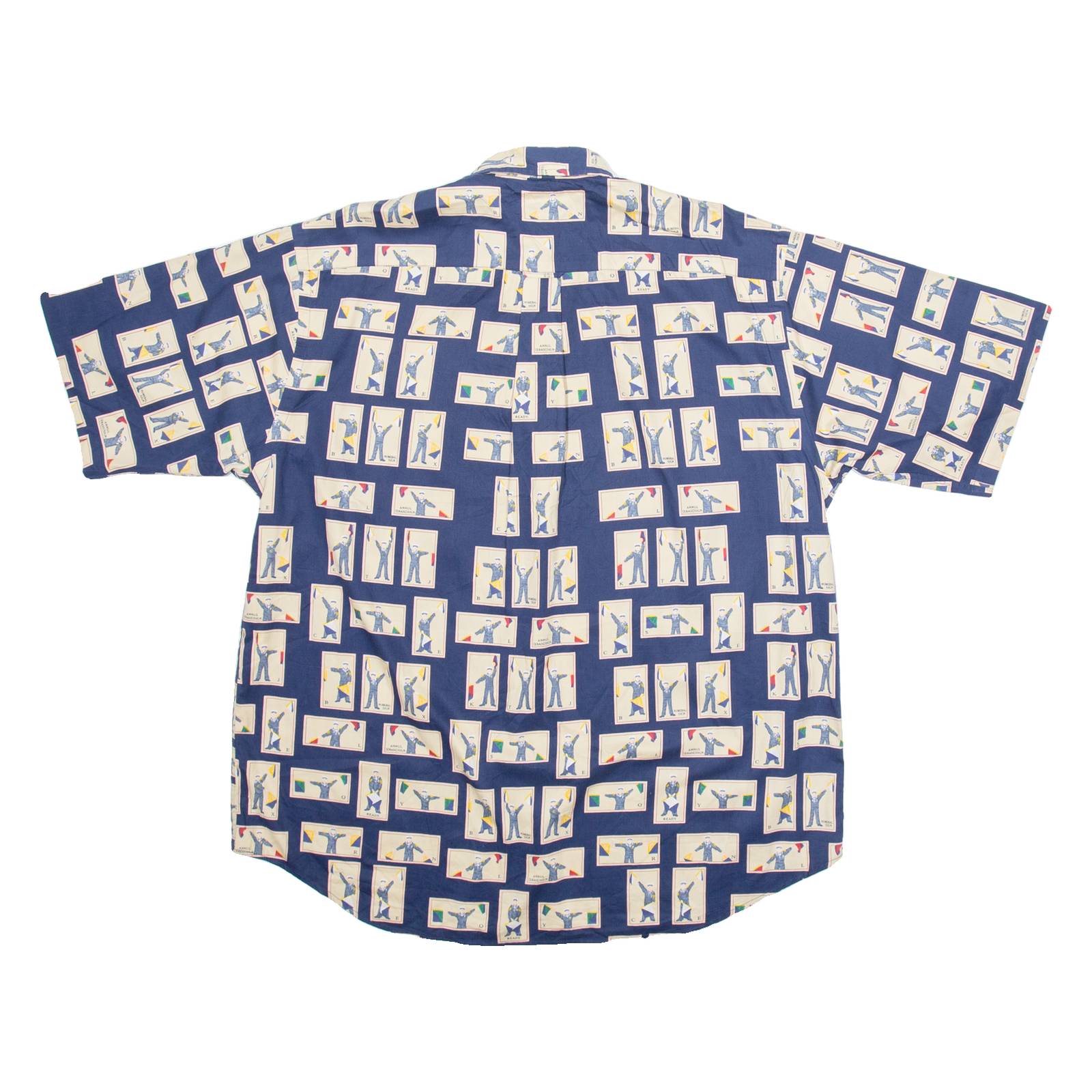NAUTICA Mens Shirt Blue Crazy Pattern XL