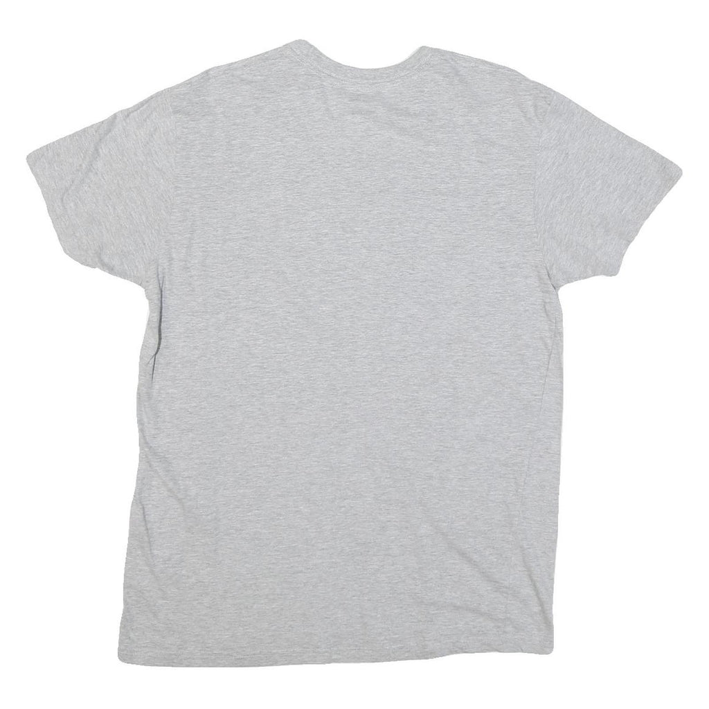 ADIDAS Mens Grey Black Logo Graphic T-Shirt L Short Sleeve Crew Neck Casual