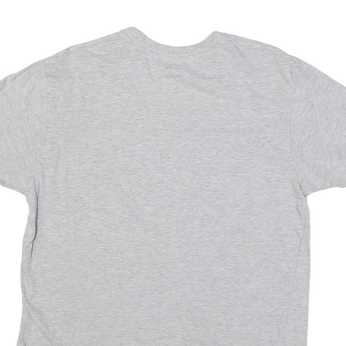 ADIDAS Mens Grey Black Logo Graphic T-Shirt L Short Sleeve Crew Neck Casual