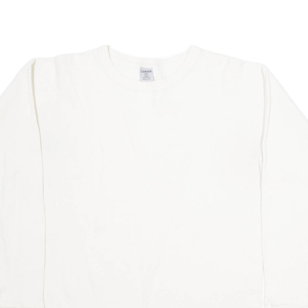 CARHARTT Mens Jumper White Tight Knit 2XL