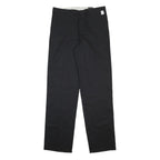 DICKIES Mens Cotton Blend Black Regular Fit Straight Leg Trousers W38 L39