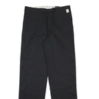DICKIES Mens Cotton Blend Black Regular Fit Straight Leg Trousers W38 L39