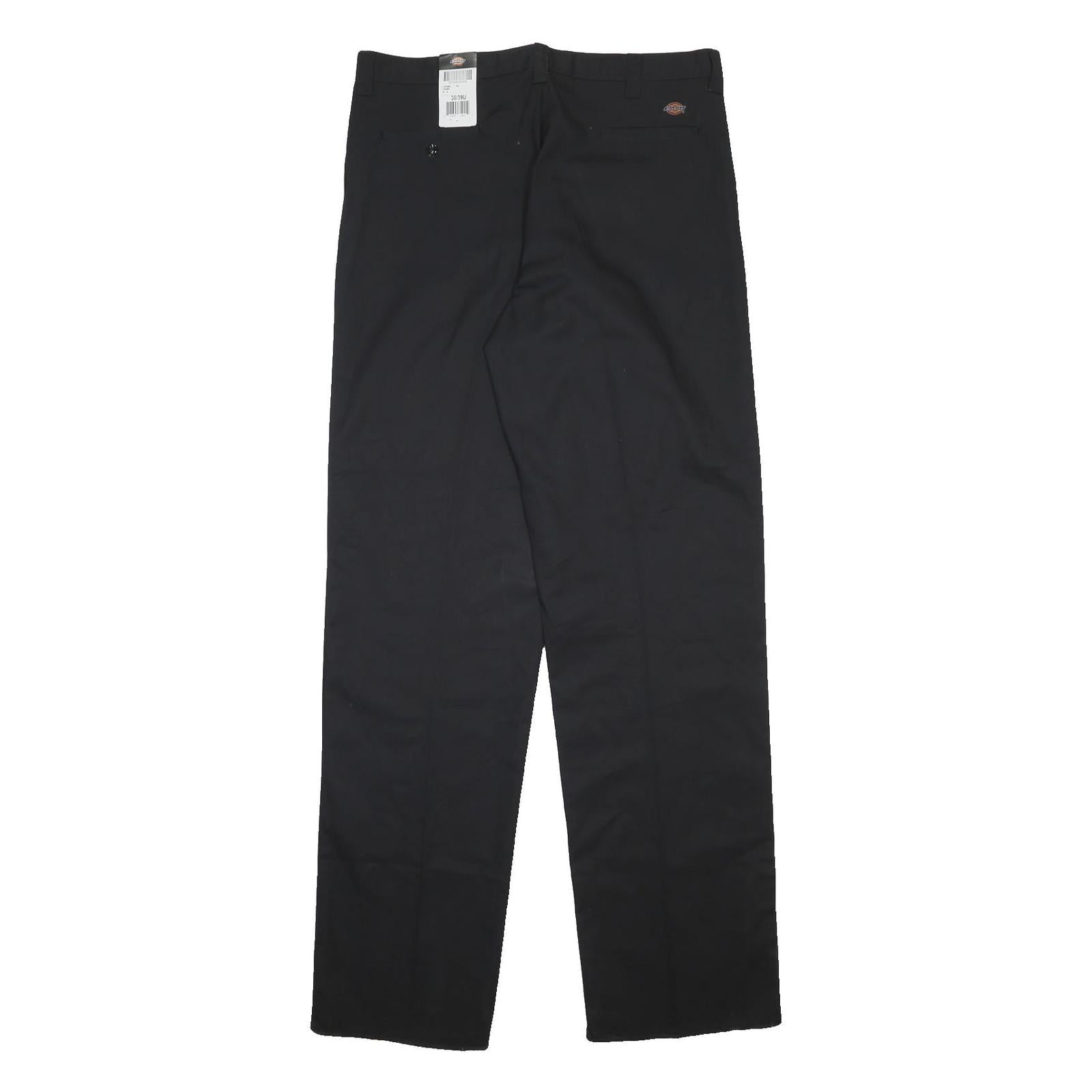 DICKIES Mens Cotton Blend Black Regular Fit Straight Leg Trousers W38 L39