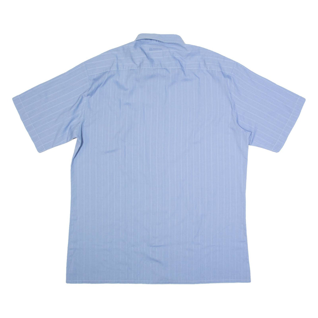 C&A Mens Plain Shirt Blue 90s L