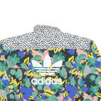 ADIDAS Womens Colourblock Floral Print Nylon Track Jacket UK 18 Zip Casual
