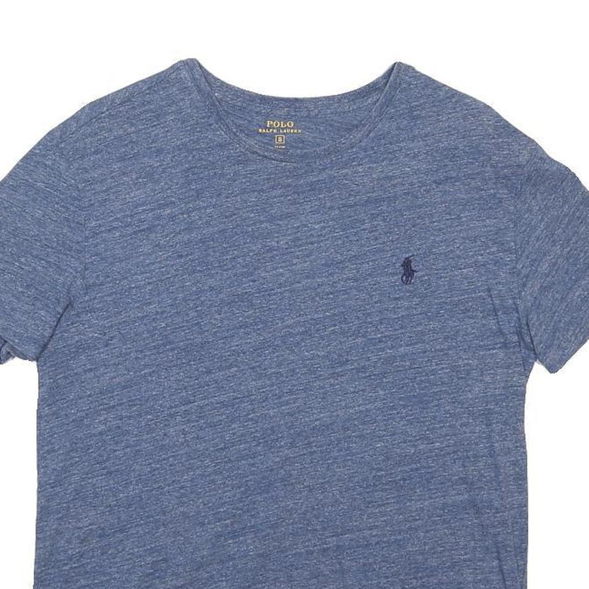 POLO RALPH LAUREN Mens Blue Crew Neck Short Sleeve T-Shirt S Cotton Blend