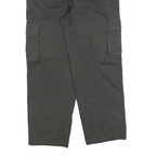 BATY Mens Cotton Blend Cargo Trousers Black Regular W34 L28 Casual Zip