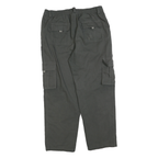BATY Mens Cotton Blend Cargo Trousers Black Regular W34 L28 Casual Zip