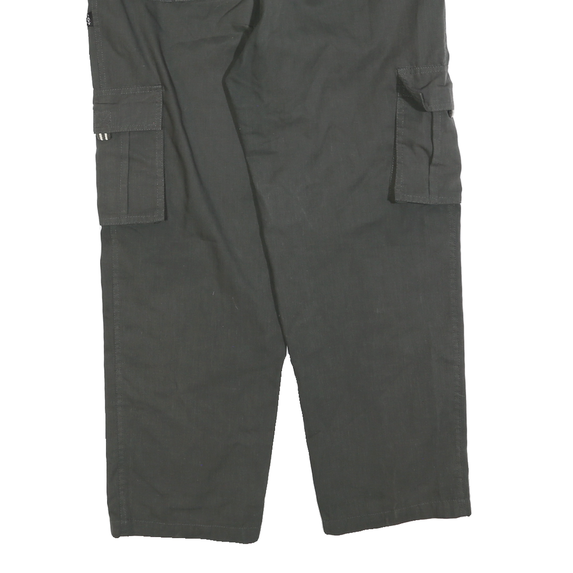BATY Mens Cotton Blend Cargo Trousers Black Regular W34 L28 Casual Zip