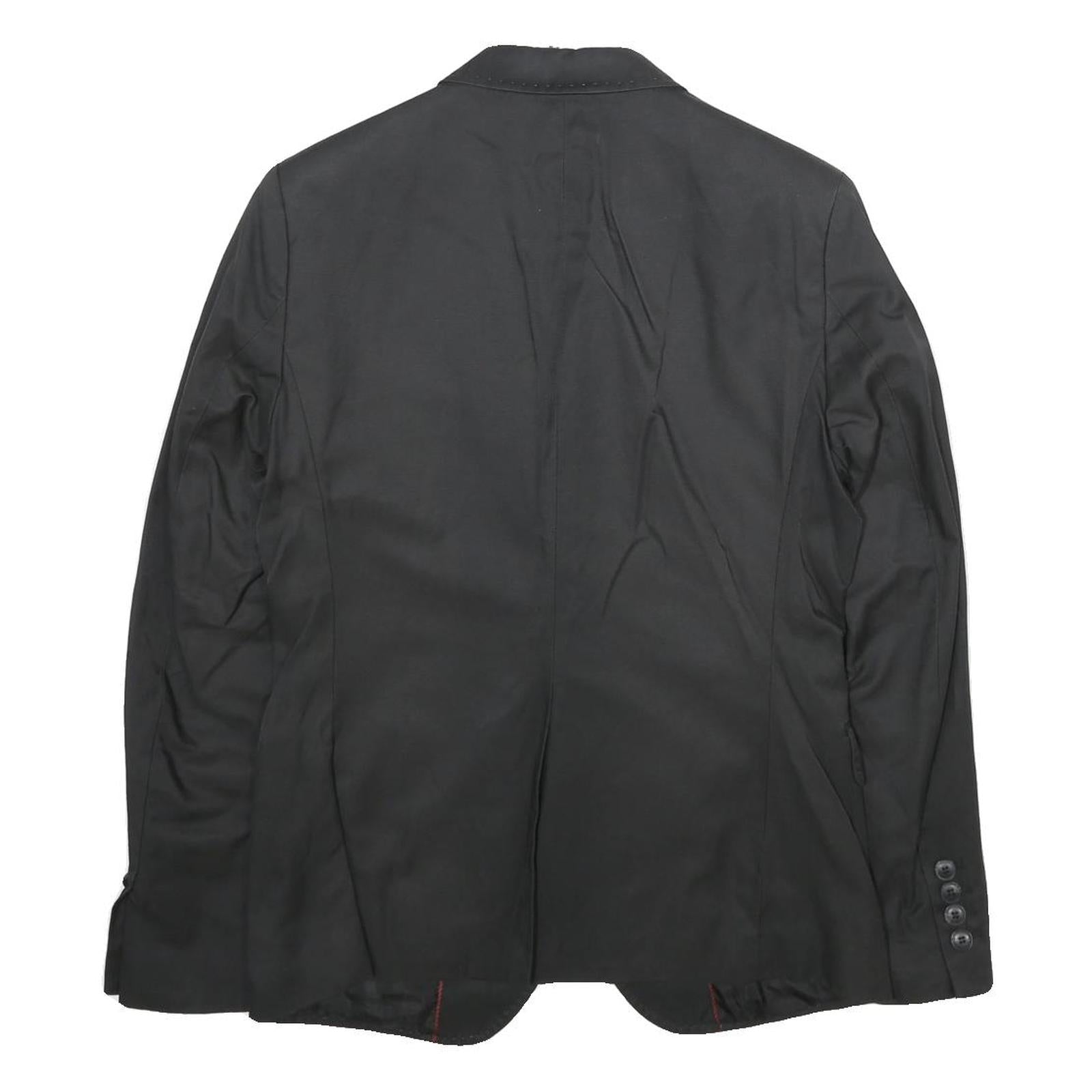 ANTHONY MORATO Mens Black Cotton Blend Jacket S Button Plain Classic Stylish