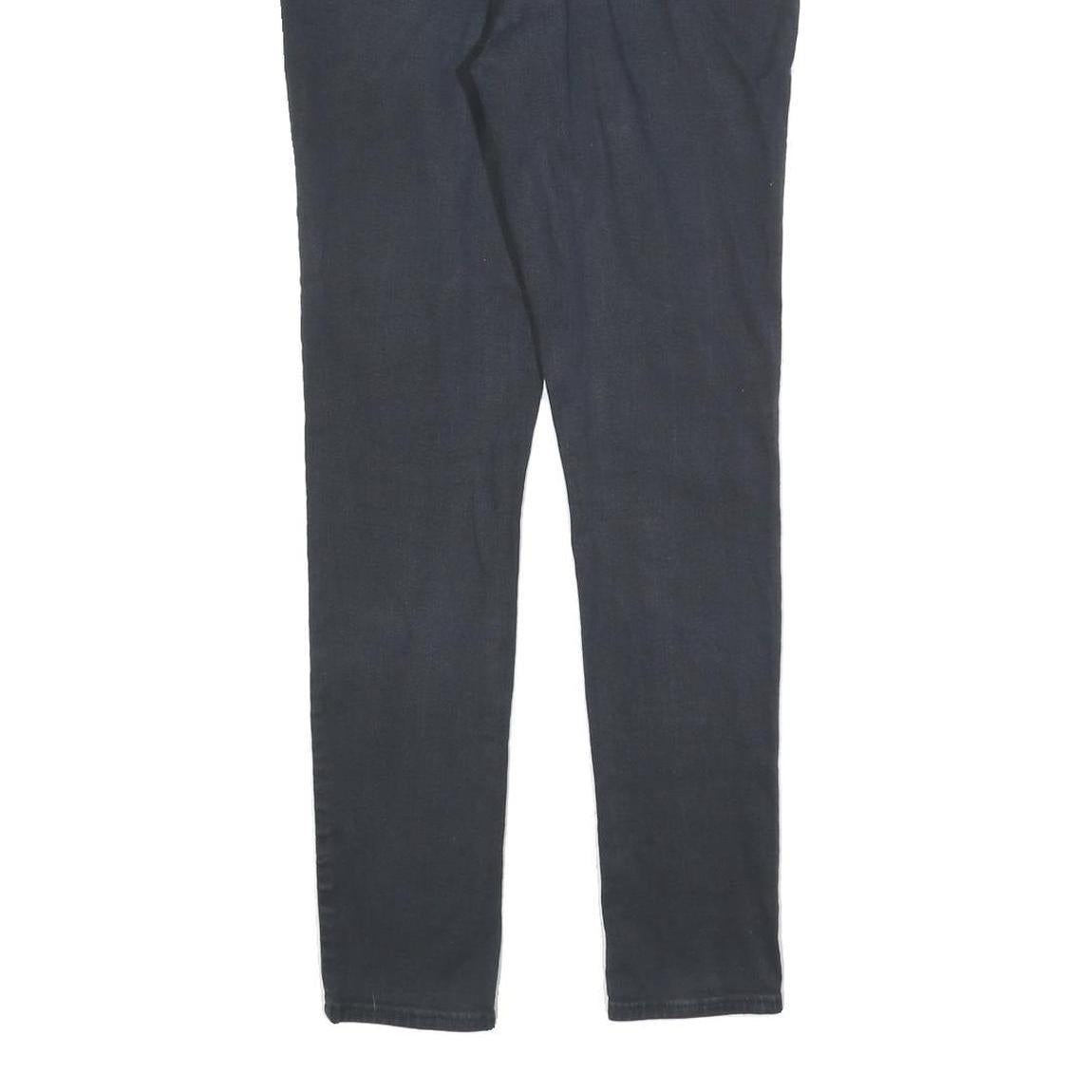 LEVI'S 711 Womens Jeans Black Slim Skinny Denim Medium W29 L30 Zip Closure