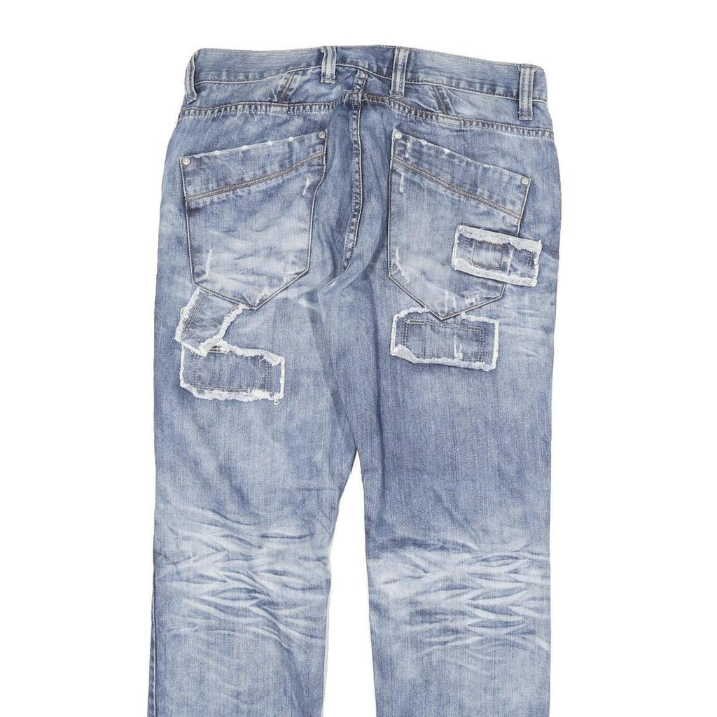 RED BRIDGE Mens Jeans Blue Regular Straight Denim Light W34 L31 Button Closure