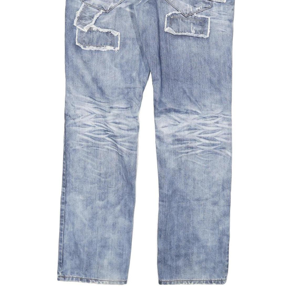 RED BRIDGE Mens Jeans Blue Regular Straight Denim Light W34 L31 Button Closure