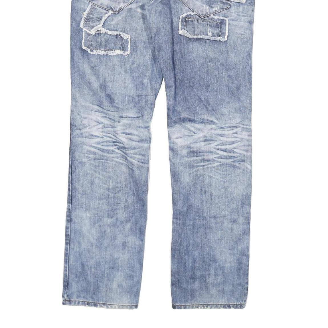 RED BRIDGE Mens Jeans Blue Regular Straight Denim Light W34 L31 Button Closure