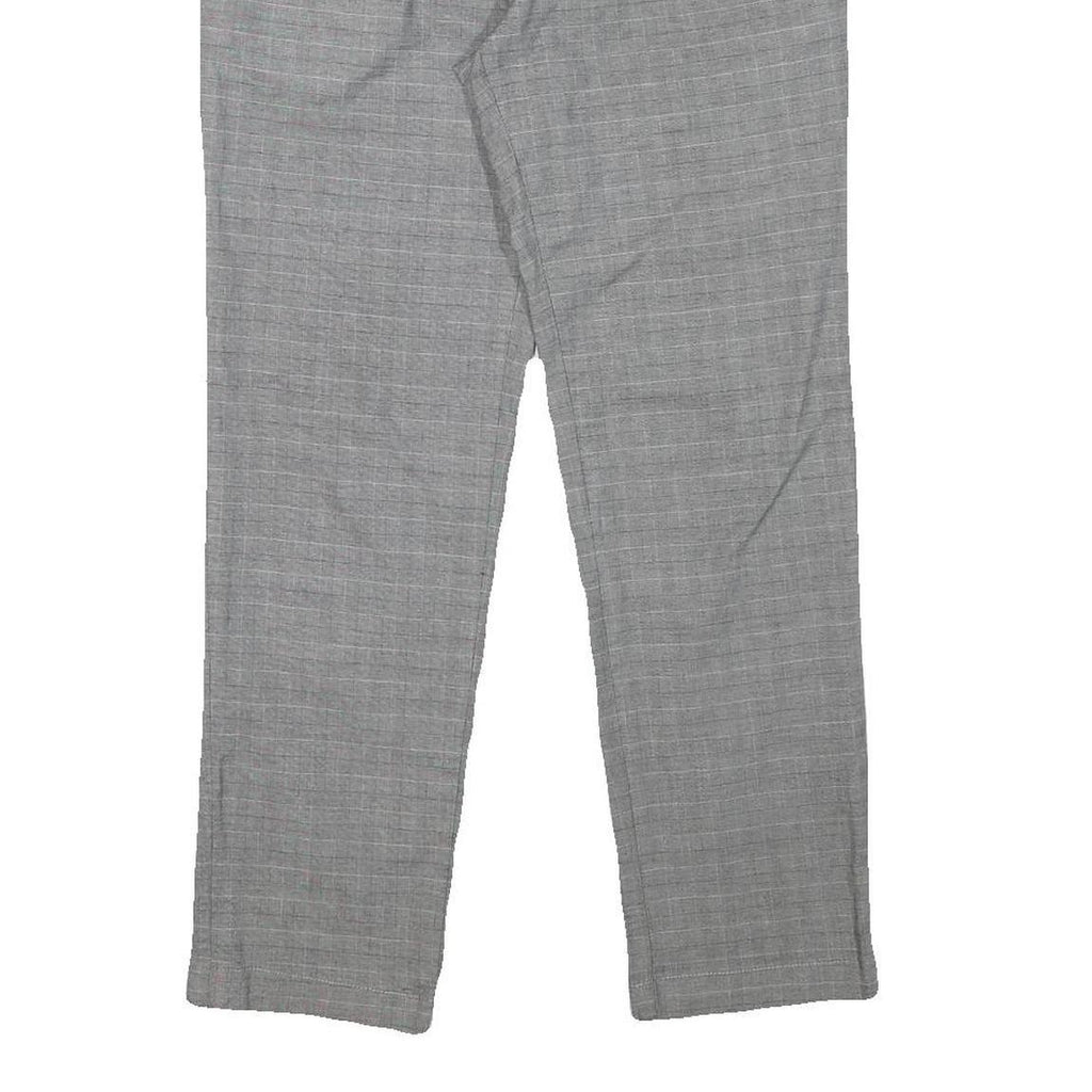 TED BAKER Womens Cotton Blend Grey Slim Straight Trousers W32 L26 Smart Casual