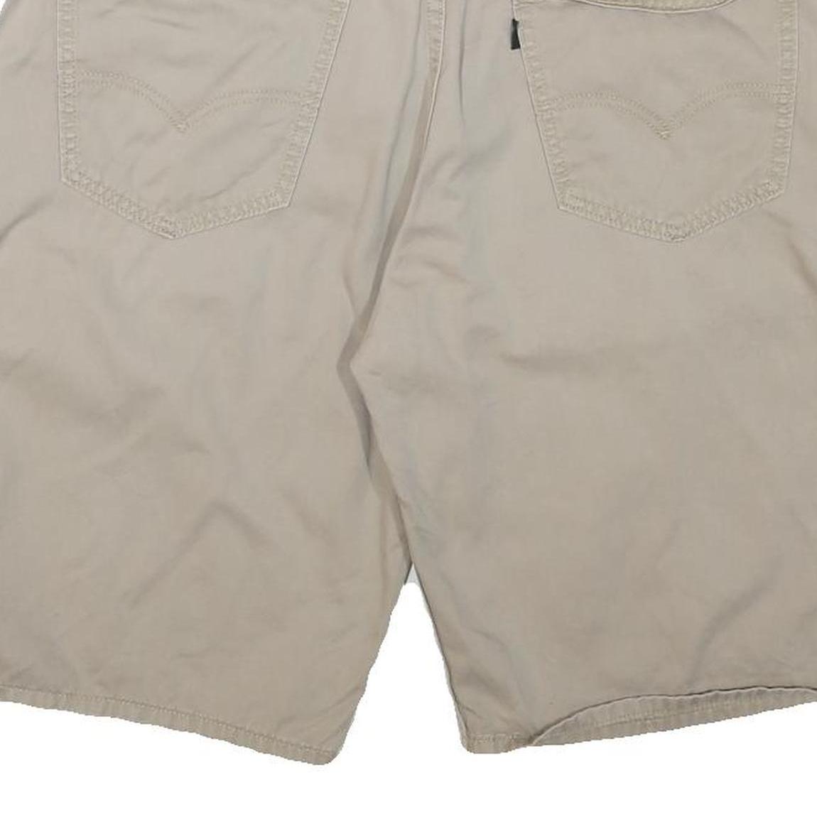 LEVI'S Mens Shorts Beige Casual Plain XL W36 Cotton Blend Comfortable Style