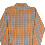 POLO RALPH LAUREN Mens Orange & Blue Check Shirt M Casual Cotton Blend Long