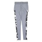 NIKE Womens Joggers Grey & Black Geometric XS W26 L28 Dri-Fit Slim Tapered