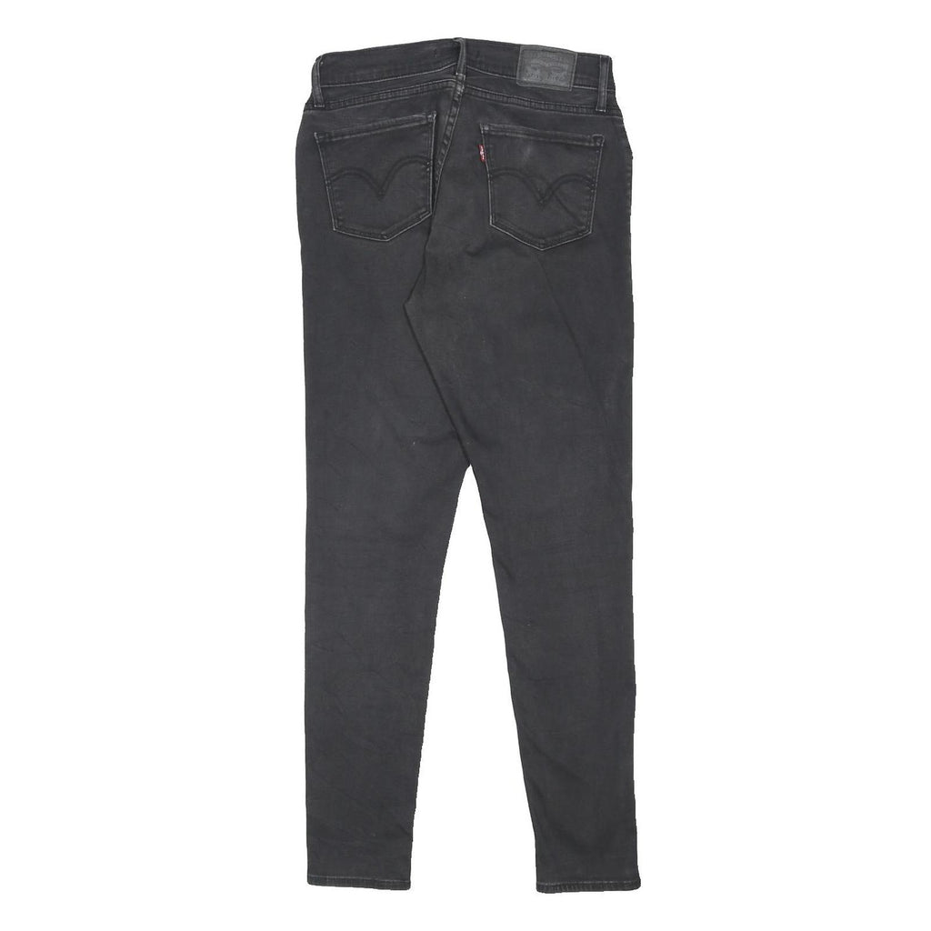 LEVI'S Womens Jeans Black Slim Skinny Denim W28 L30 Zip Cotton Blend Stretch