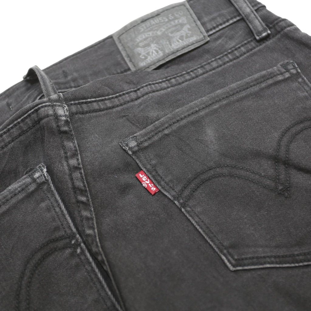 LEVI'S Womens Jeans Black Slim Skinny Denim W28 L30 Zip Cotton Blend Stretch