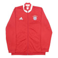 ADIDAS Mens Red FC Bayern Munchen Track Jacket L Polyester Zip Plain