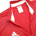 ADIDAS Mens Red FC Bayern Munchen Track Jacket L Polyester Zip Plain