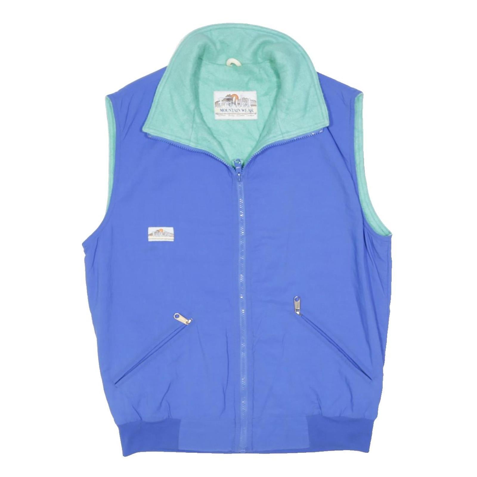 FAR WEST Womens Blue & Green Casual Zip Jacket M Polyester Blend Outdoor Wear