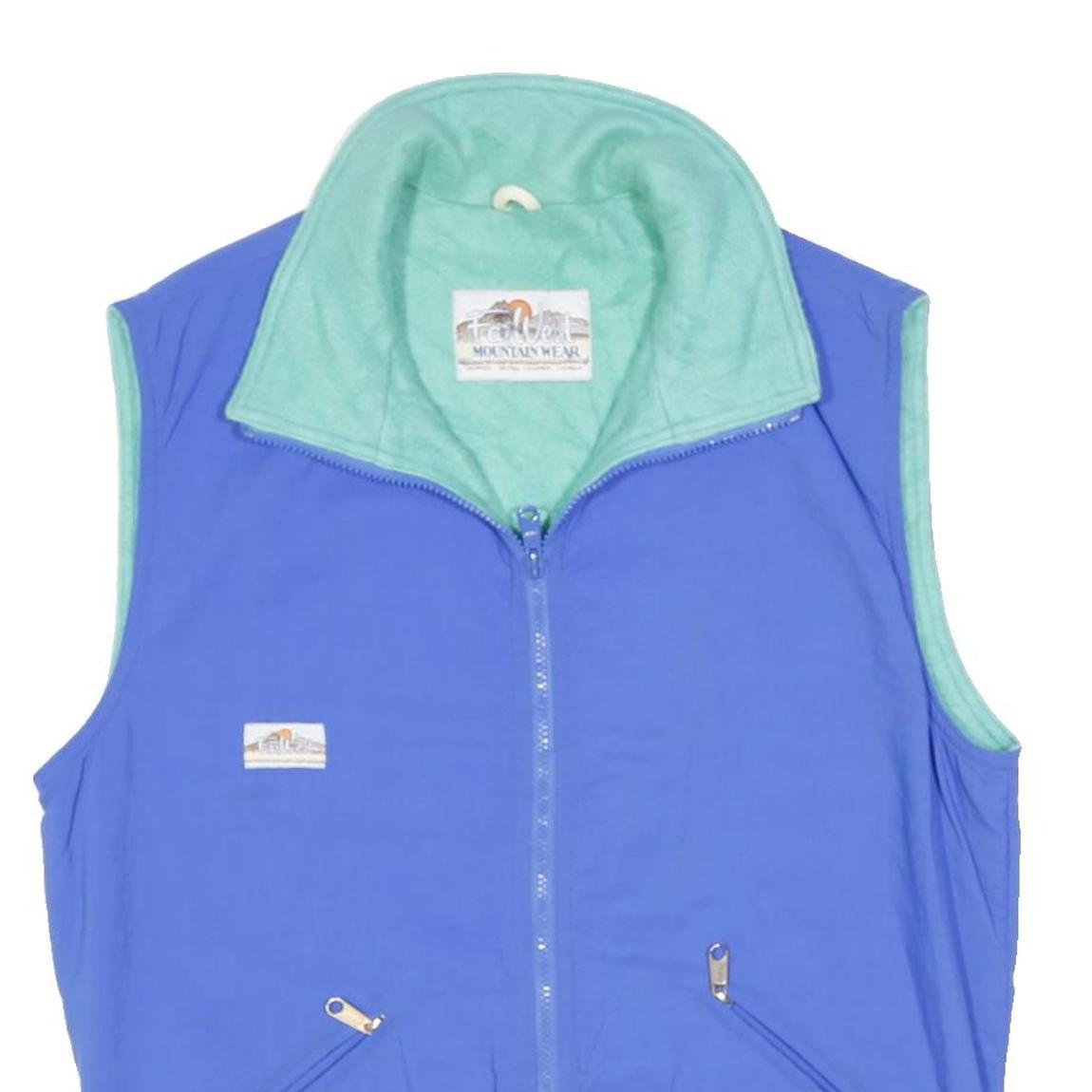 FAR WEST Womens Blue & Green Casual Zip Jacket M Polyester Blend Outdoor Wear