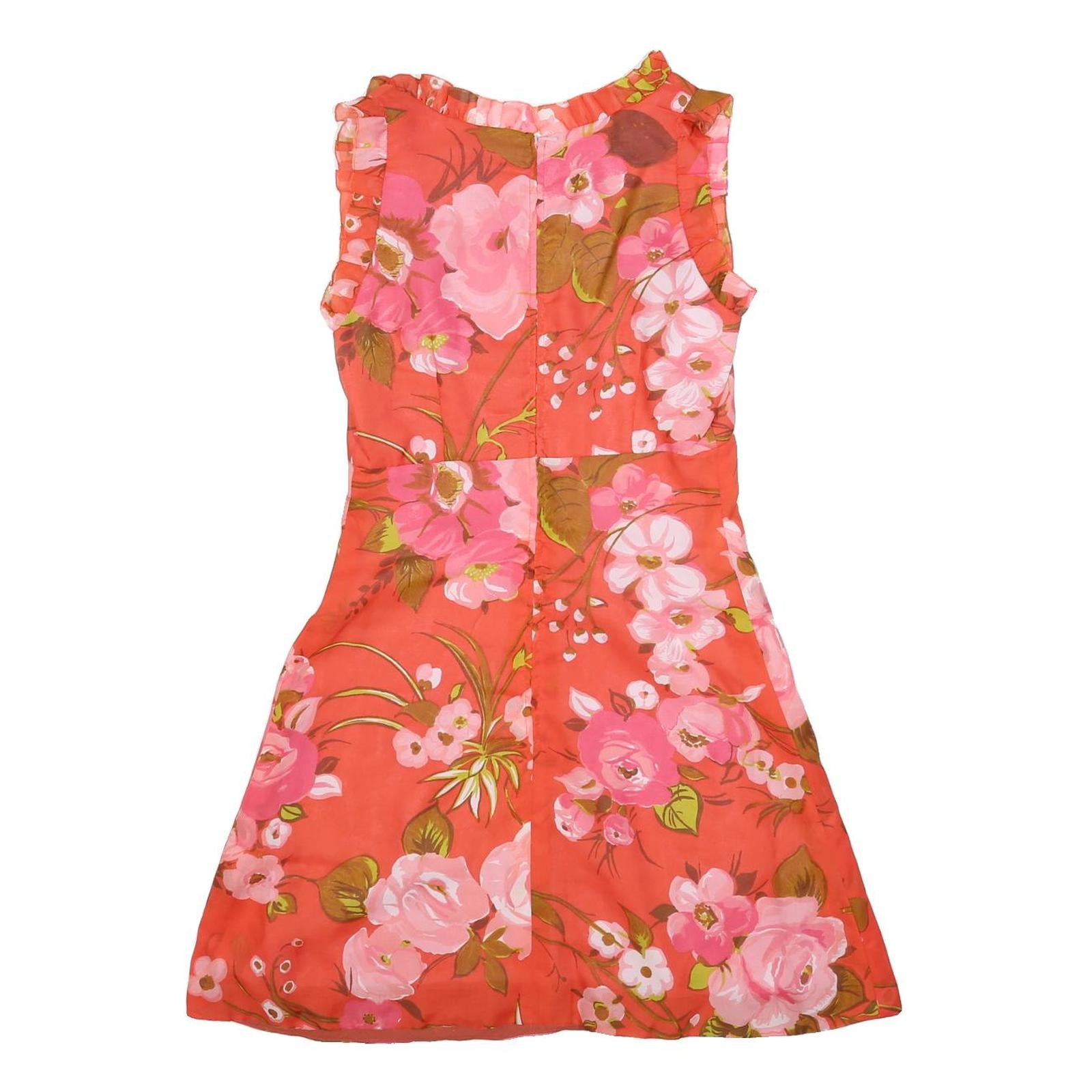 WEKO Womens Red Floral Day Woven Sleeveless Short Dress Size S