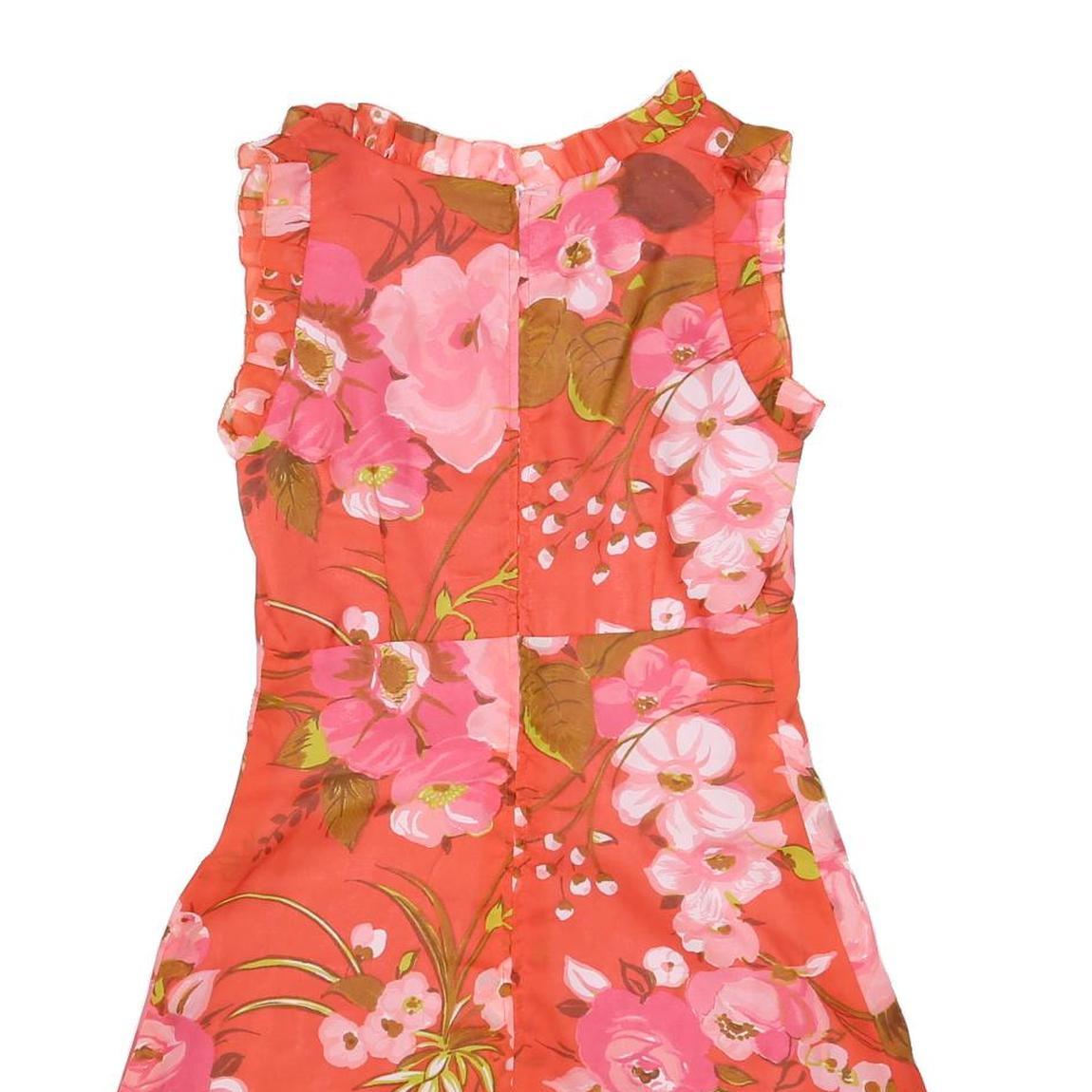 WEKO Womens Red Floral Day Woven Sleeveless Short Dress Size S
