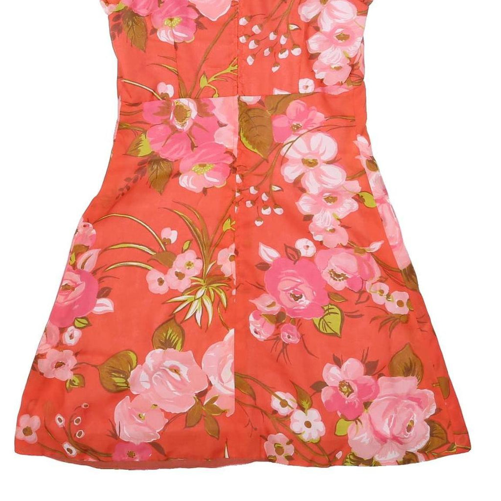 WEKO Womens Red Floral Day Woven Sleeveless Short Dress Size S